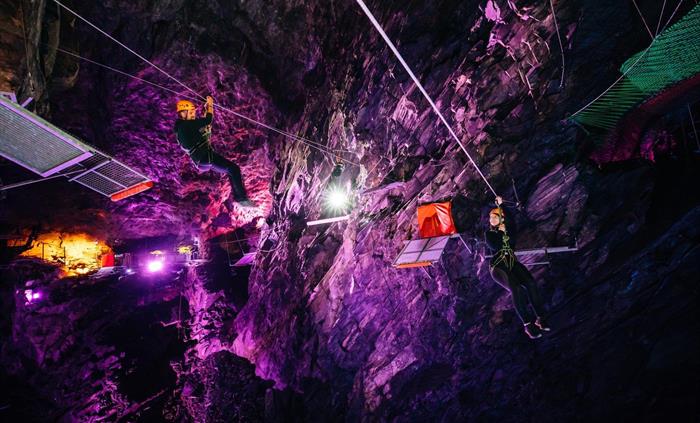 Take on the challenge of Zip World Caverns